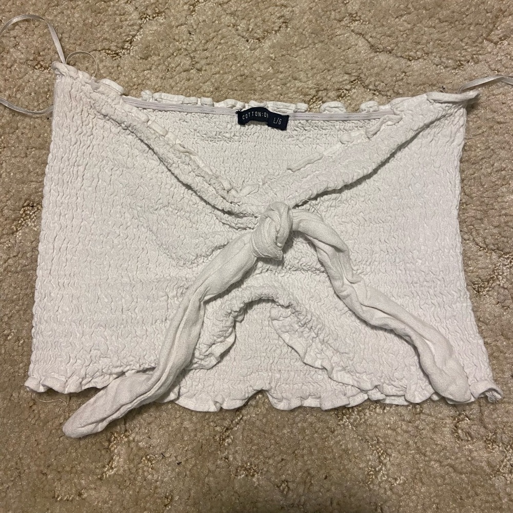 white tie tube top large